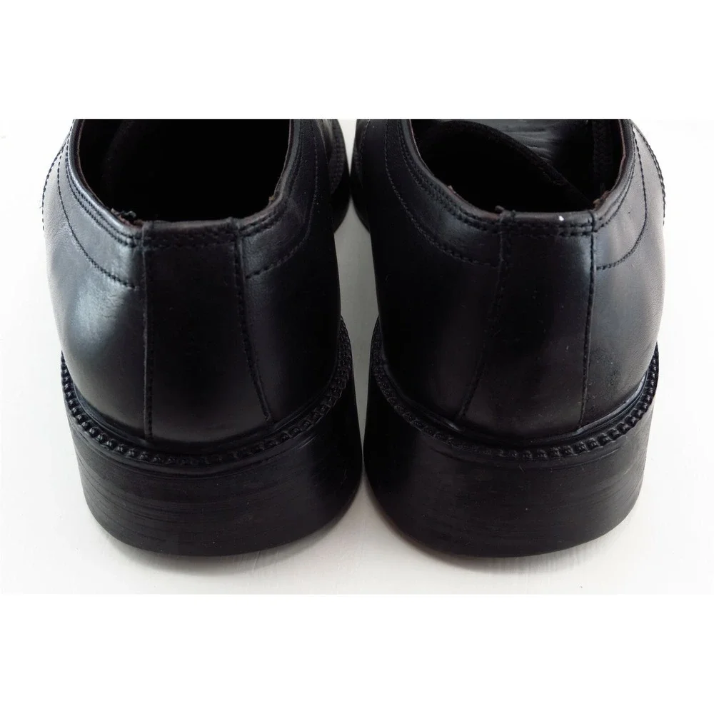 Kenneth Cole Reaction Derby Oxfords Black‎ Leather Men Shoes Size 9.5 Medium